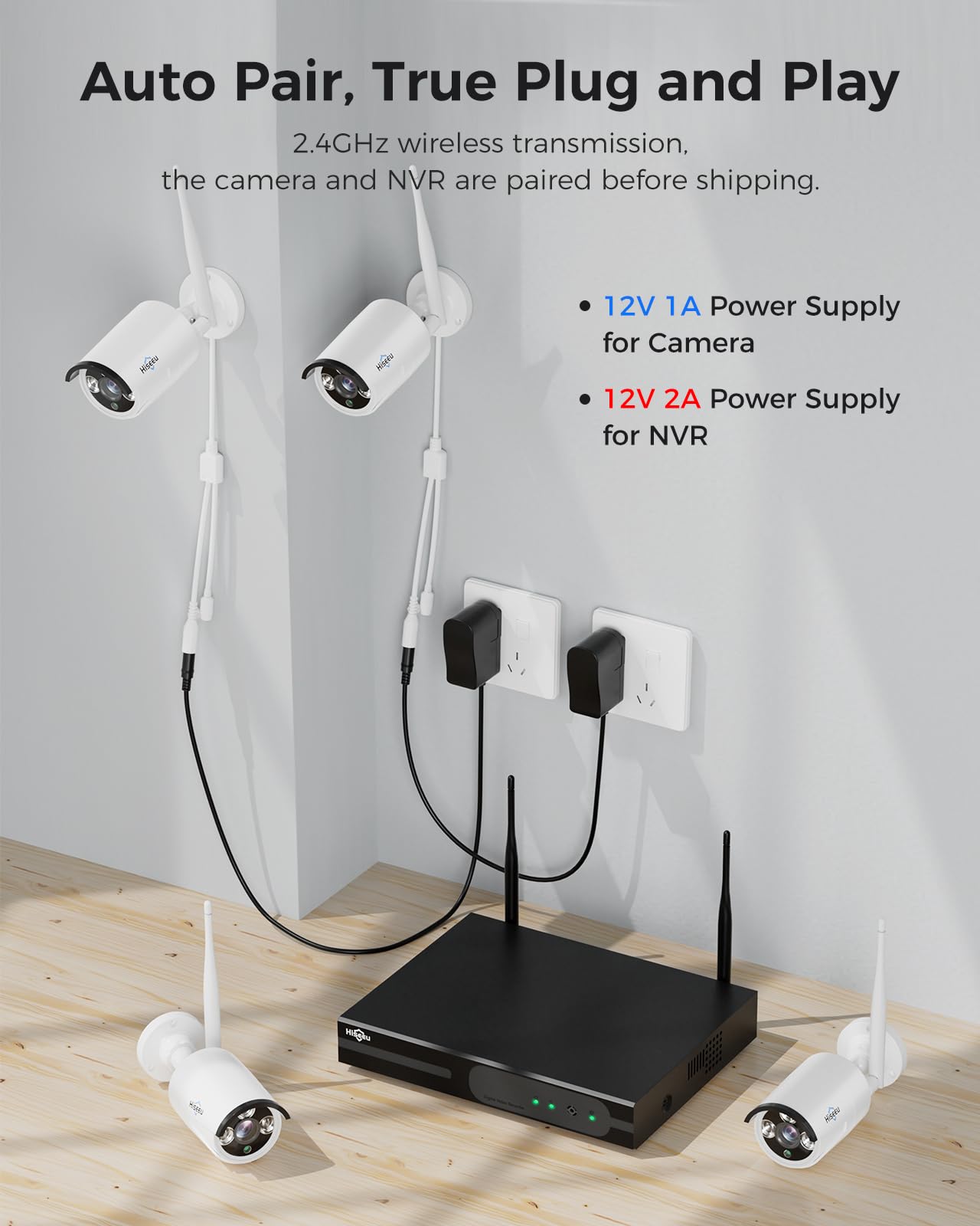 Hiseeu ワイヤレスNVRキット Amazon.com : Hiseeu Wireless Pro WiFi Security Camera System, 16CH